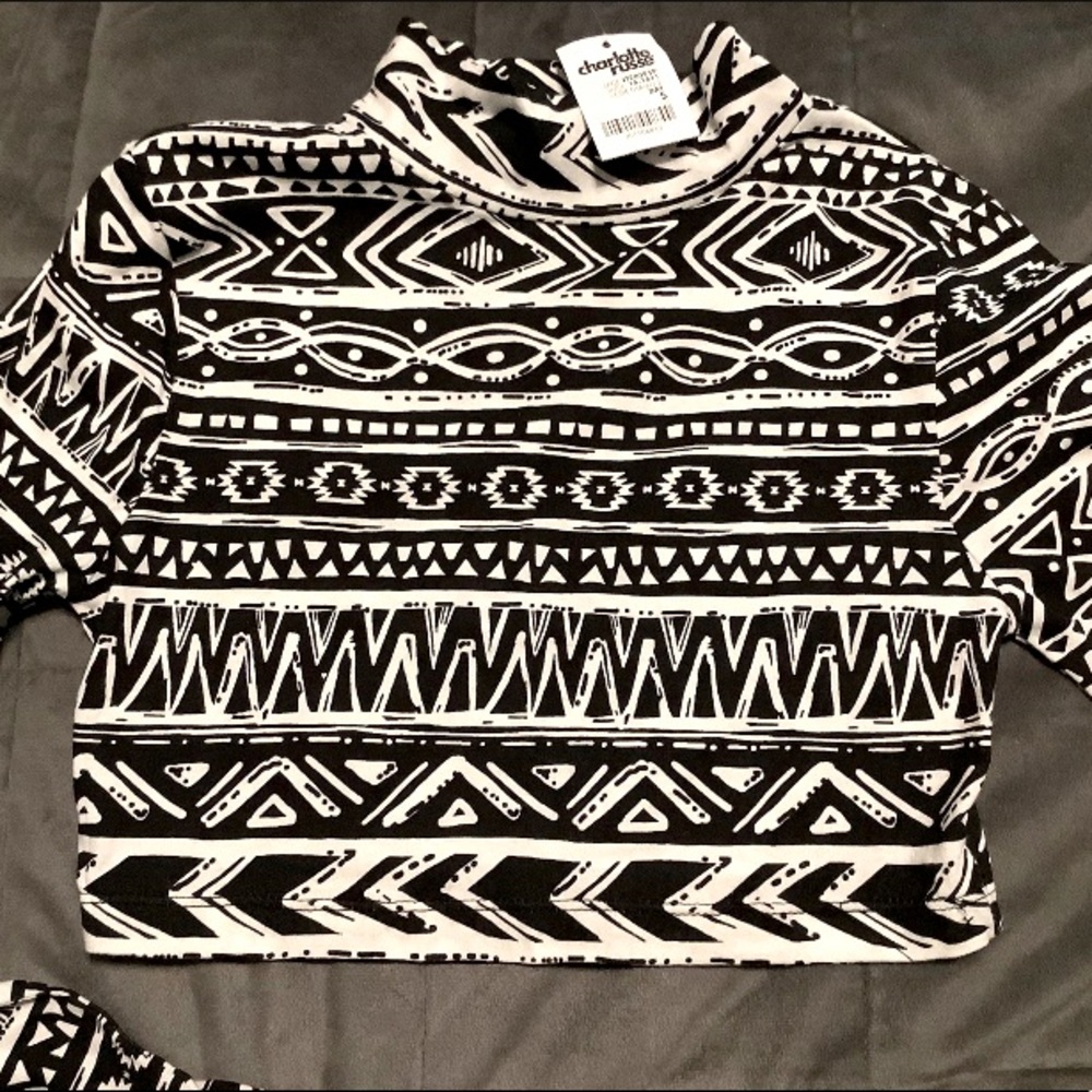 Charlotte Russe Turtle Neck Crop Top